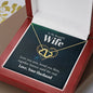 To My Beautiful Wife Love Gift Everlasting Heart Necklace