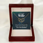 To My Beautiful Wife Love Gift Everlasting Heart Necklace