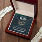 To My Beautiful Wife Love Gift Everlasting Heart Necklace