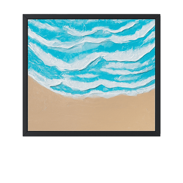 Handmade Textured-Canvas Art - Plaster Painting | Ocean